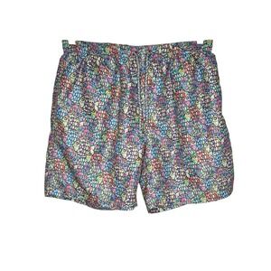 Michaels Swim Shorts Trunks Mens Large Fish Drawstring Mesh Lining Beach Surf